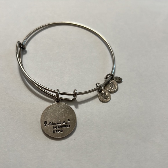 Alex & Ani Lotus Flower Charm Bangle Bracelet - Picture 3 of 5